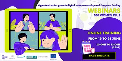 Webinar 100 WOMEN PLUS: Opportunities for green and digital entrepreneurship