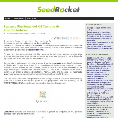 La startup valenciana Singularu, seleccionada para el Campus SeedRocket