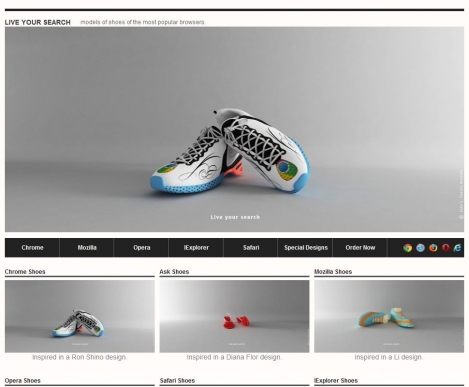 Live your search  Live your search - Models of shoes of the most popular browsers.