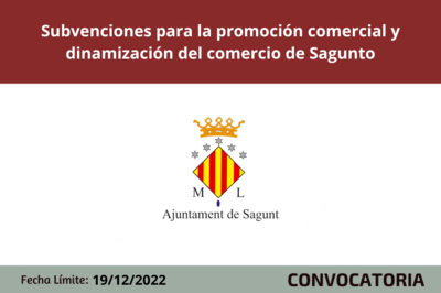 Subvenciones para la promocin comercial y dinamizacin del comercio de Sagunto