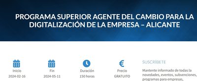 Programa Superior Agente del Cambio para la digitalizacin de la empresa-Alicante