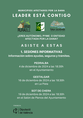 Acompaamiento gratuito para autnomos y pymes rurales afectados por la DANA en Sot de Chera