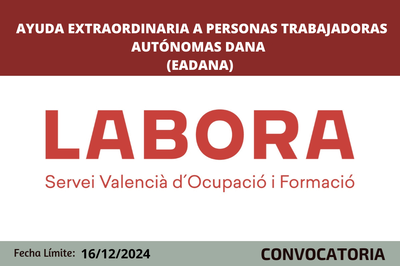 EADANA. Ayuda extraordinaria a personas trabajadoras autnomas DANA 2024