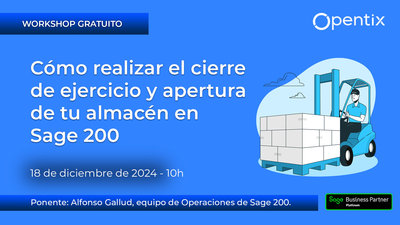 Workshop: Cmo realizar el cierre de ejercicio y apertura de tu almacn en Sage 200