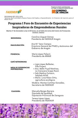 I Foro de Encuentro de Experiencias Inspiradoras de Emprendedoras Rurales