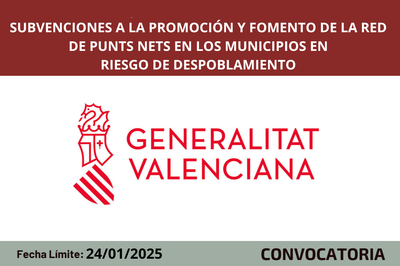 Subvenciones destinadas a la promocin y fomento de la red de Punts Nets