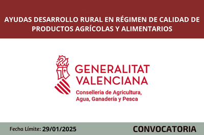 Ayudas Desarrollo Rural en rgimen de calidad de productos agrcolas y alimentarios