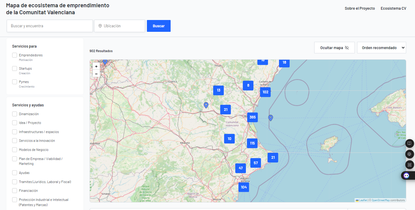 El Mapa del Ecosistema de Emprendimiento se renueva para ofrecer mayor accesibilidad y apoyo