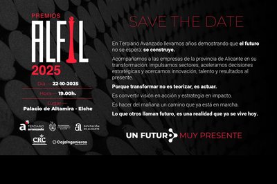 Los Premios Alfil 2025 tendrán lugar en el Palacio de Altamira de Elche el próximo 22 de octubre: Un futuro muy presente