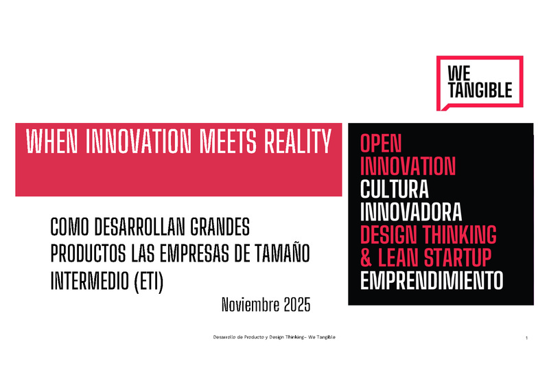 Ponencia Benjam�n Lorente: �C�mo crean sus productos las empresas de tama�o intermedio (ETI) en Espa�a? Casos de �xito