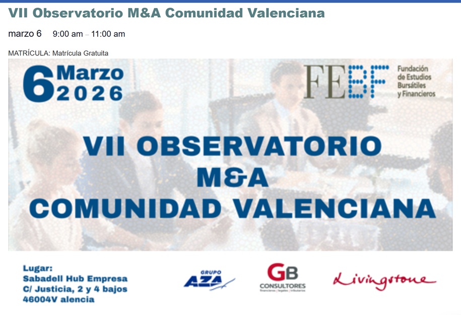 VI Observatorio M&A en la Comunidad Valenciana