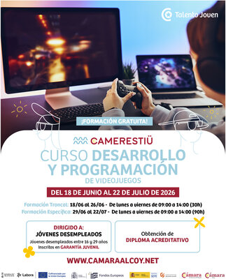 curso videojuegos camara alcoy