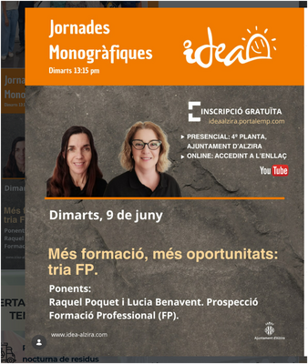 Monográfico IDEA Alzira- "Més formació, més oportunitats: tria F.P."