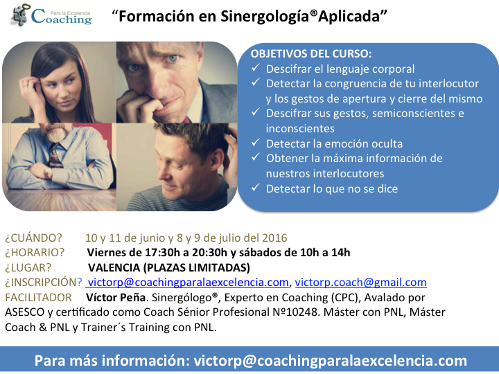 "El cuerpo grita lo que la mente calla". SINERGOLOGÍA® APLICADA