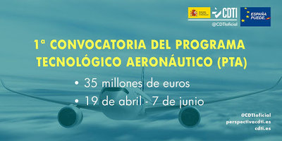 1 Convocatoria del Programa Tecnolgico Aeronutico con 35 millones de  en subvenciones