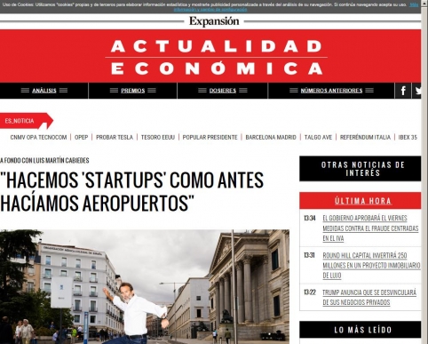Luis Martn Cabiedes, inversor: "Hacemos startups como antes hacamos aeropuertos"