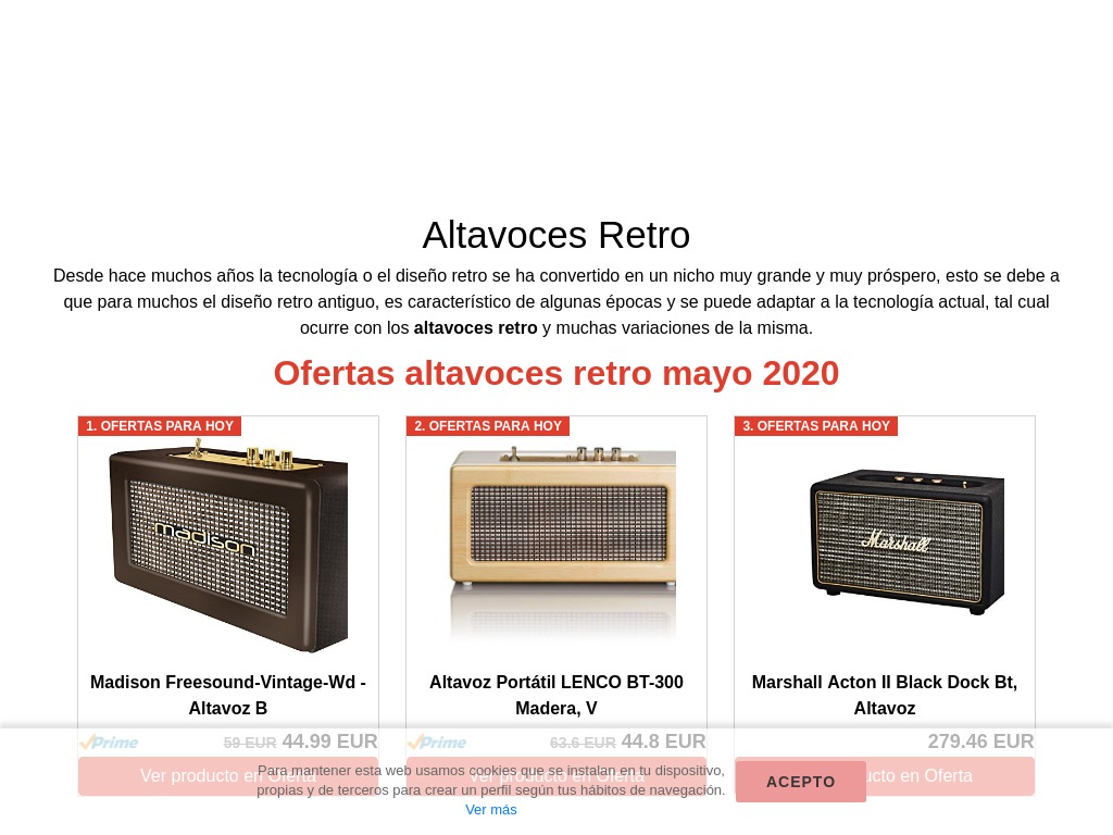 Altavoces Retro guía de compra ¡Ofertas especiales!